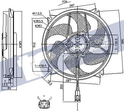 Citroen radiator fan-electric