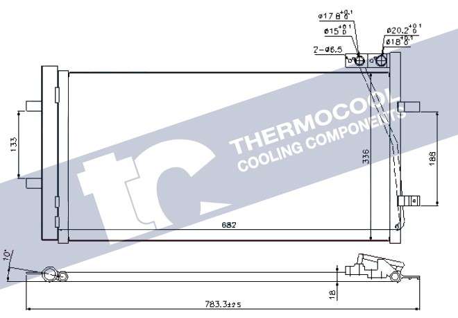 Audi aircon condensor, 682X340