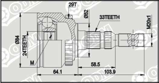 Opel cv joint - outer 33-24-52