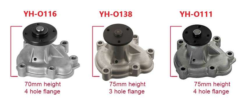 Citroen water pump - 3 HOLE FLANGE 75mm HIGH