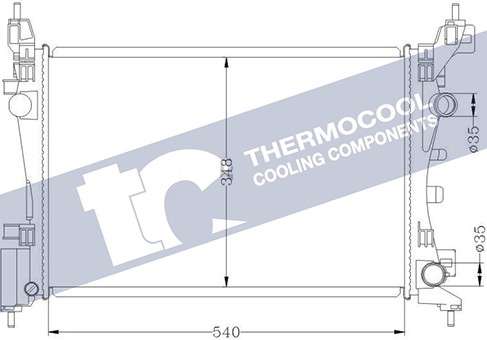 Opel radiator-cooling-aluminium (350x540x26)