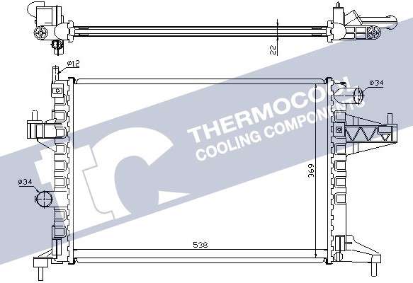 Opel radiator-cooling-aluminium 538x369x22 manual