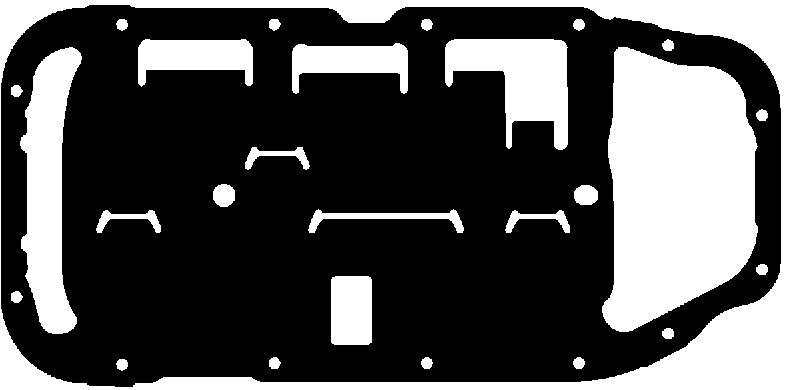 Opel sump gasket with windage tray