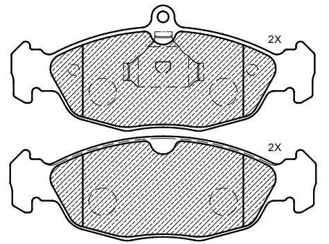 Opel brake pad set - front 140x58x16.5 lite s 03- + lite 06-
