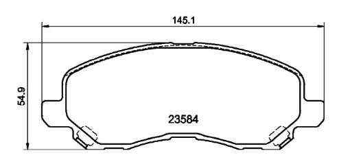 Citroen brake pad set - front 145x55x16