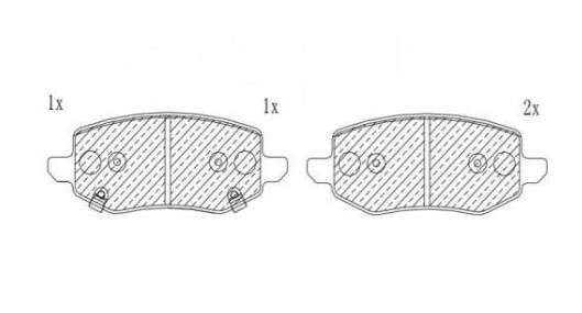 GWM/Haval brake pad set - rear (132x48x15)