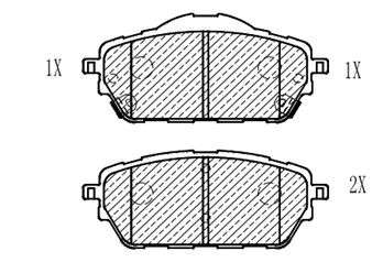 GWM/Haval brake pad set - front 134x62/56x17