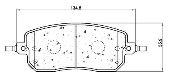 GWM/Haval brake pad set - front 134.5x56x15