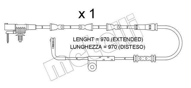Land Rover brake sensor wire-rear (970mm)