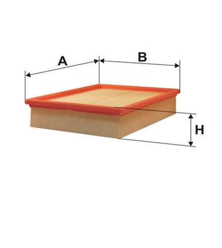 Land Rover filter - air - panel, 260x202x57