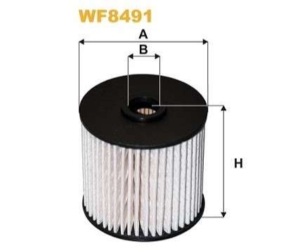 Opel filter - fuel - paper, 65x74