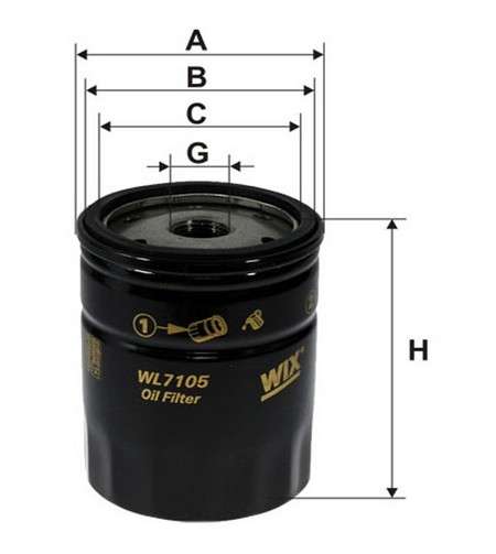 Audi filter - oil - spin-on 71x77x85