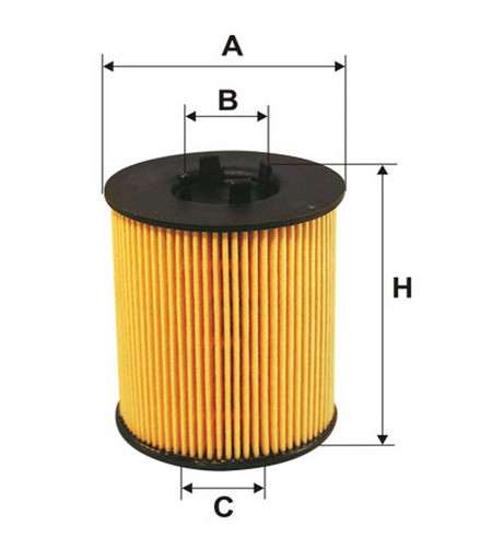 Opel filter - oil - paper element 30x61x77