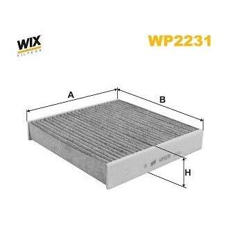 Land Rover filter - cabin - pollen 207x203x34