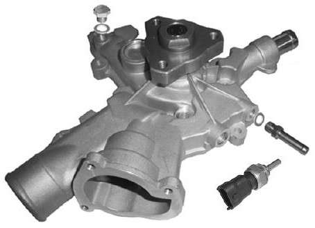 Opel water pump with sensor