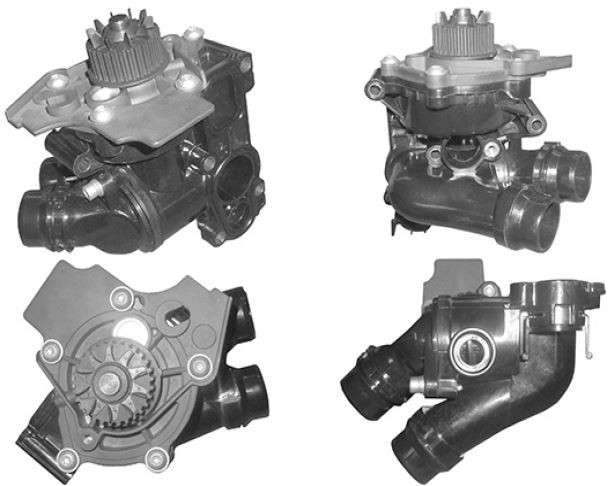 Audi water pump with housing ALUMINIUM HOUSING