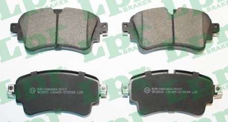 Audi brake pad set rear -w/o sensor, 129.2x59x17