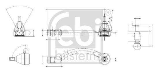 Mini tie-rod end - outer left