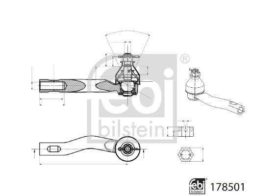 Lexus tie-rod end - left