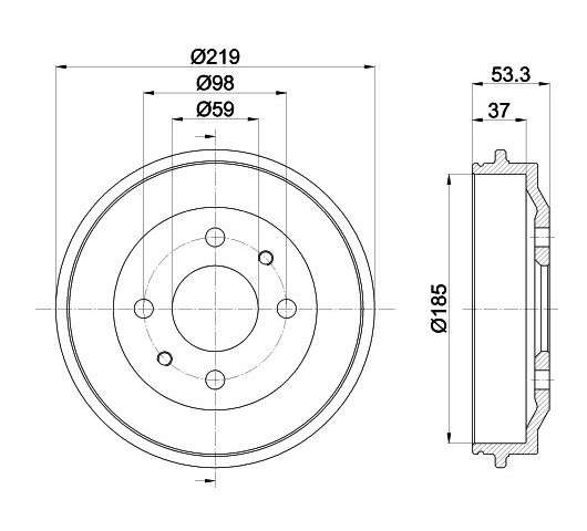 Audi tie-rod with rack end - right