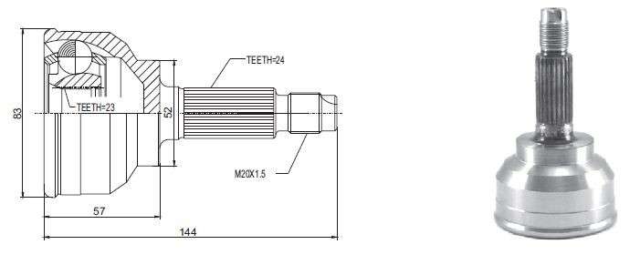 Mazda cv joint - outer 24-23-52