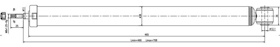 Mazda Gold shock absorber-gas-rear L or R