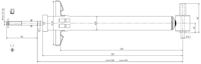 Audi Gold shock absorber-gas-rear L or R