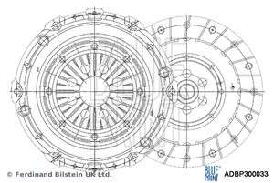 Audi clutch kit for DMF 2pc, 240x24.3x23, LUK flywheel