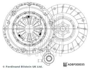 Volvo clutch kit for DMF + CSC 3pc 241x31x23