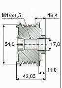 alternator pulley-micro-V belt 50x17x35.8 6PK