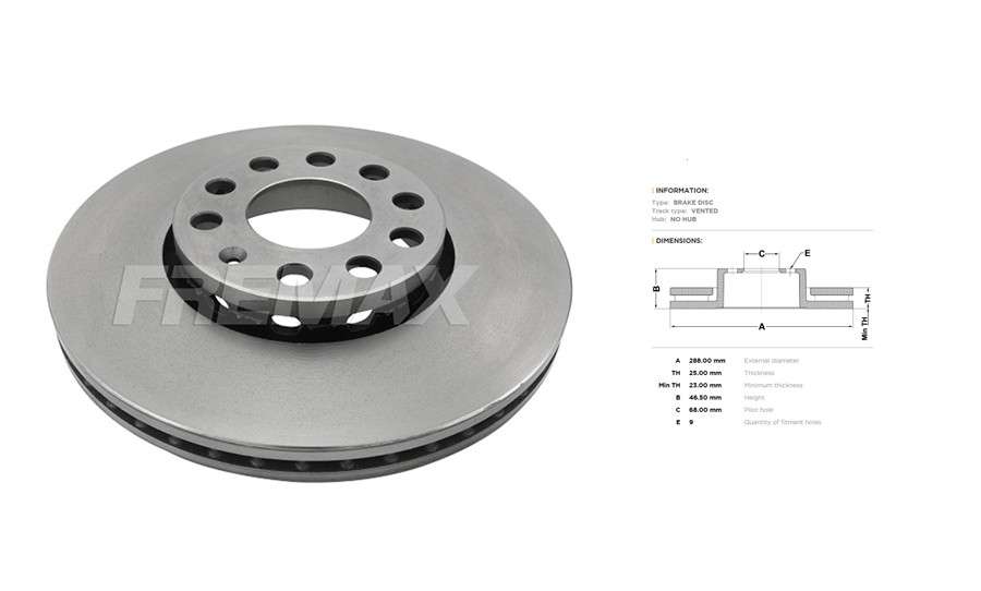 Audi brake disc front - vented