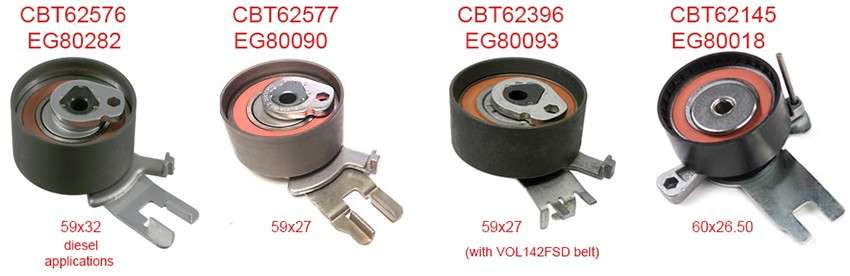Volvo tensioner - timing belt 59x32