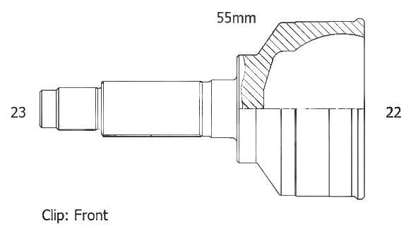 Mazda cv joint - outer 23-22-55