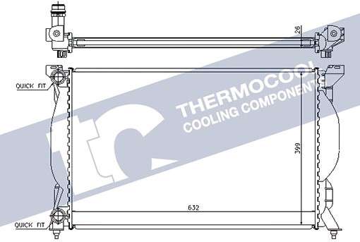 Audi radiator-cooling-aluminium, 632x399x26 manual
