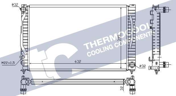Audi radiator-cooling-aluminium 632x399x32 manual