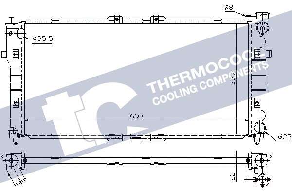 Mazda radiator-cooling-aluminium 690x338x26 manual