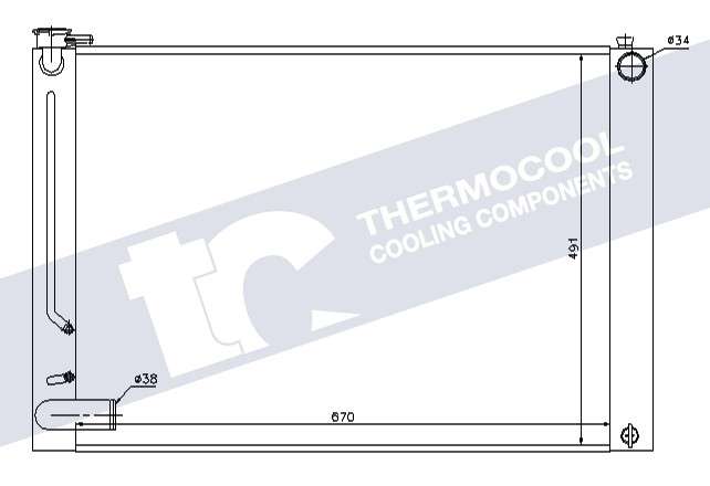 Lexus radiator-cooling-aluminium 670x488x22 automatic transmission