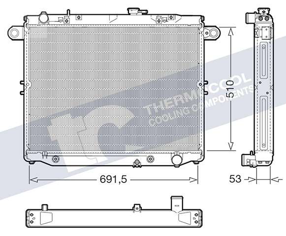 Lexus radiator-cooling-aluminium 691x510x53