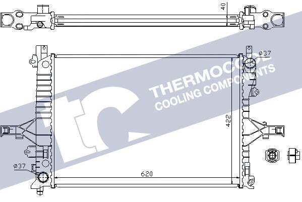 Volvo radiator-cooling-aluminium - 620x442x40