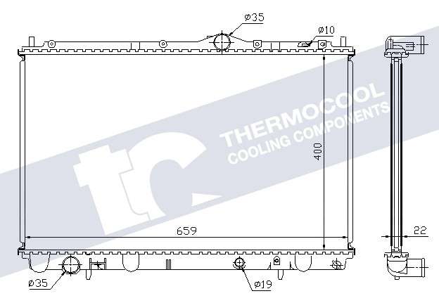 Volvo radiator-cooling-aluminium 659x400x22