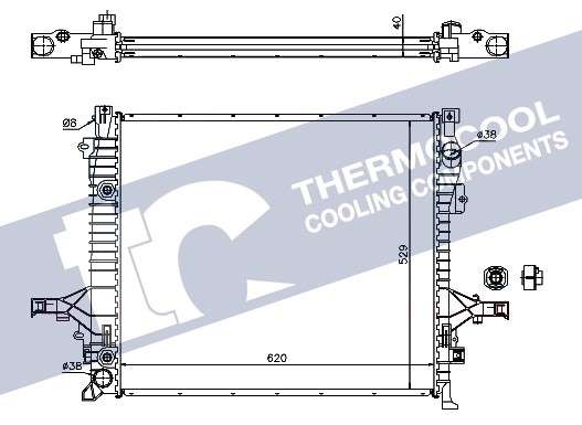 Volvo radiator-cooling-aluminium 620x540x40