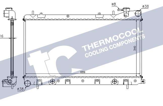 Subaru radiator-cooling-aluminium 689x340x16 automatic transmission