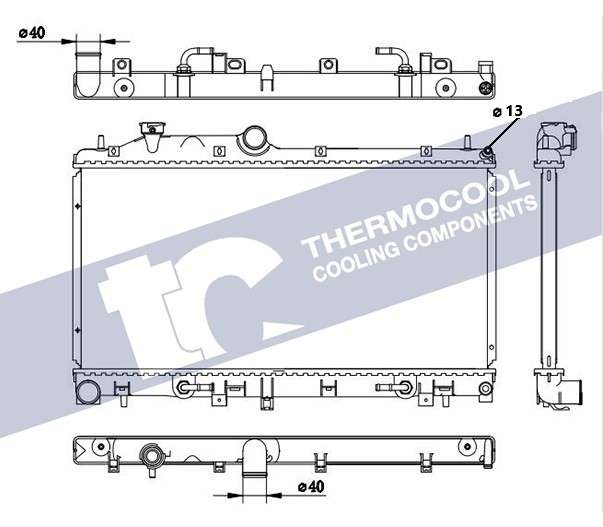 Subaru radiator-cooling-aluminium 688x340x26 automatic transmission