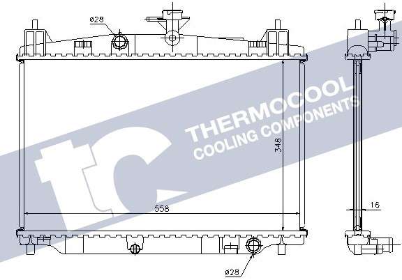 Mazda radiator-cooling-aluminium (558x350x16 manual)
