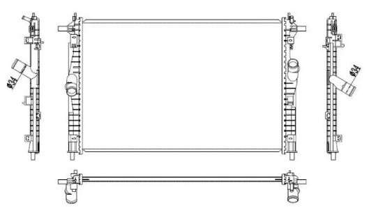 Mazda radiator-cooling-aluminium, 675x428x16