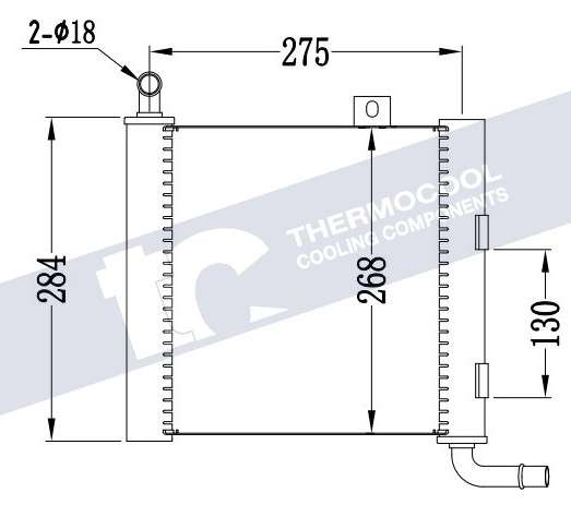 Jaguar radiator-cooling-aluminium 275x268x32 AUXILIARY