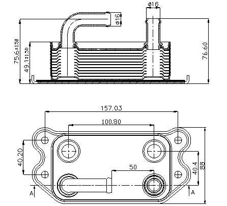 Volvo oil cooler - engine