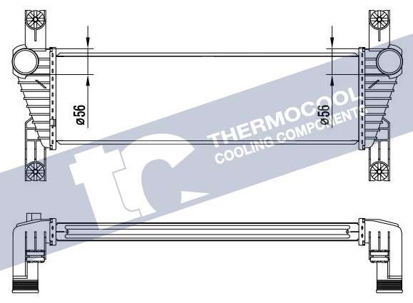Mazda intercooler - aluminium 673x200x37