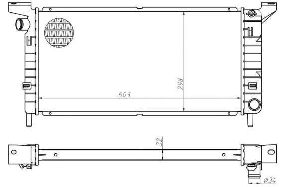 Mazda radiator-cooling-aluminium 300x603x32