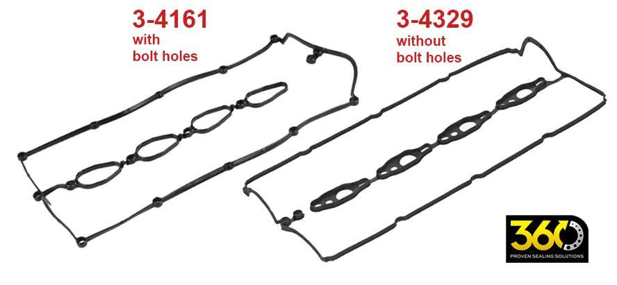 Kia valve cover gasket SEMI SEALED CENTRE HOLES